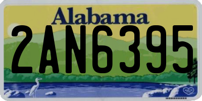 AL license plate 2AN6395
