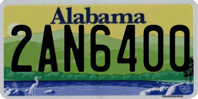AL license plate 2AN6400