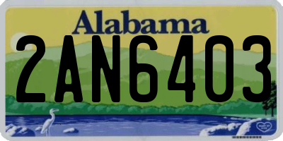 AL license plate 2AN6403