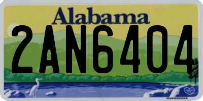 AL license plate 2AN6404