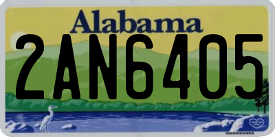 AL license plate 2AN6405