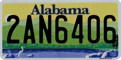 AL license plate 2AN6406