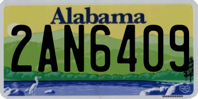 AL license plate 2AN6409