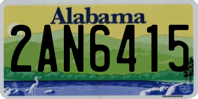 AL license plate 2AN6415