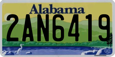 AL license plate 2AN6419