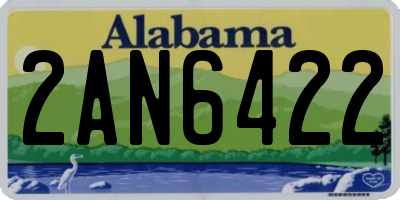 AL license plate 2AN6422