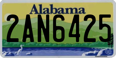 AL license plate 2AN6425