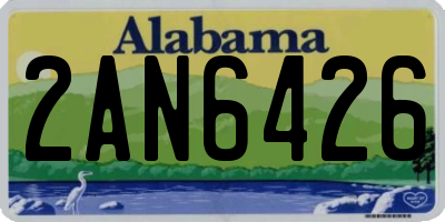 AL license plate 2AN6426