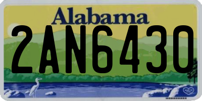 AL license plate 2AN6430