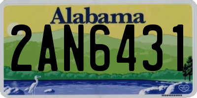 AL license plate 2AN6431