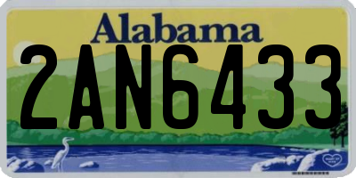 AL license plate 2AN6433