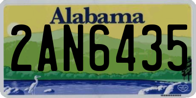 AL license plate 2AN6435