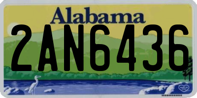 AL license plate 2AN6436