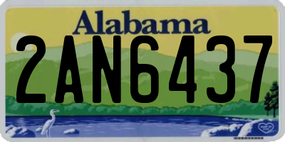AL license plate 2AN6437