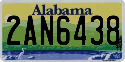 AL license plate 2AN6438