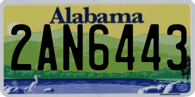 AL license plate 2AN6443