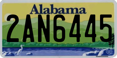 AL license plate 2AN6445
