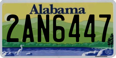 AL license plate 2AN6447