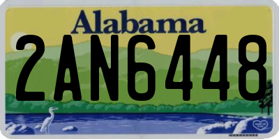 AL license plate 2AN6448