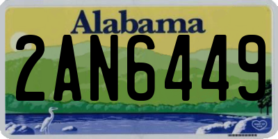 AL license plate 2AN6449