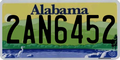 AL license plate 2AN6452