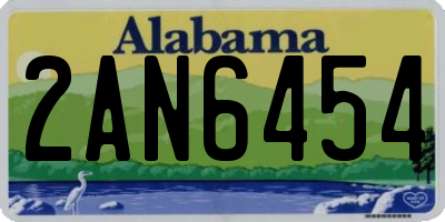 AL license plate 2AN6454