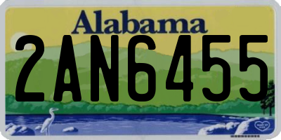 AL license plate 2AN6455