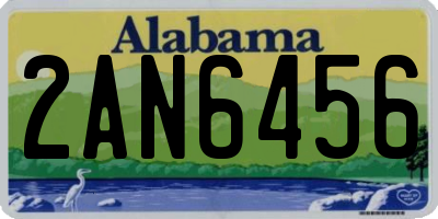 AL license plate 2AN6456