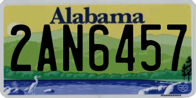 AL license plate 2AN6457