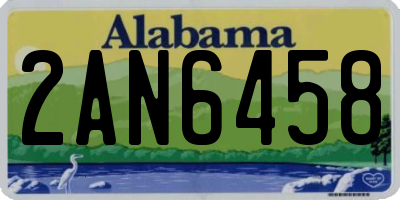 AL license plate 2AN6458