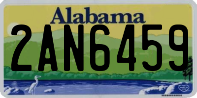 AL license plate 2AN6459