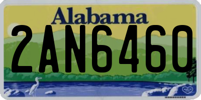 AL license plate 2AN6460
