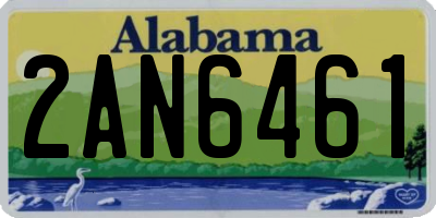AL license plate 2AN6461