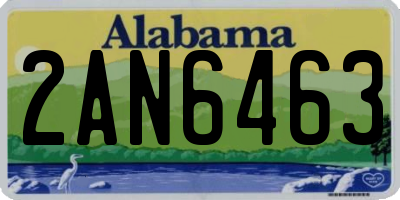 AL license plate 2AN6463