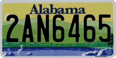 AL license plate 2AN6465