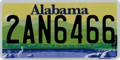 AL license plate 2AN6466