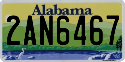 AL license plate 2AN6467
