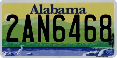 AL license plate 2AN6468