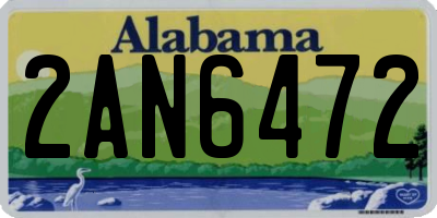 AL license plate 2AN6472