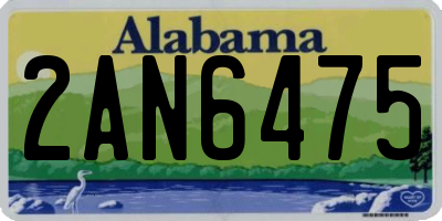 AL license plate 2AN6475
