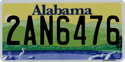 AL license plate 2AN6476