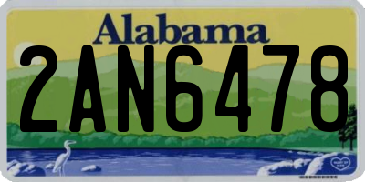 AL license plate 2AN6478