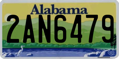 AL license plate 2AN6479
