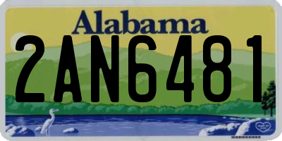 AL license plate 2AN6481