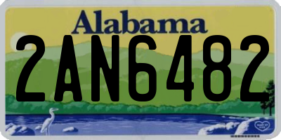 AL license plate 2AN6482