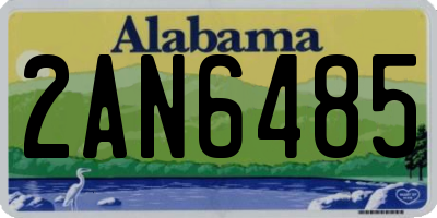 AL license plate 2AN6485