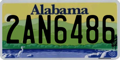 AL license plate 2AN6486