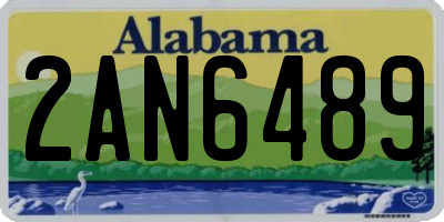 AL license plate 2AN6489