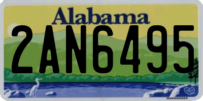 AL license plate 2AN6495