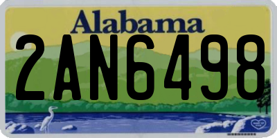 AL license plate 2AN6498